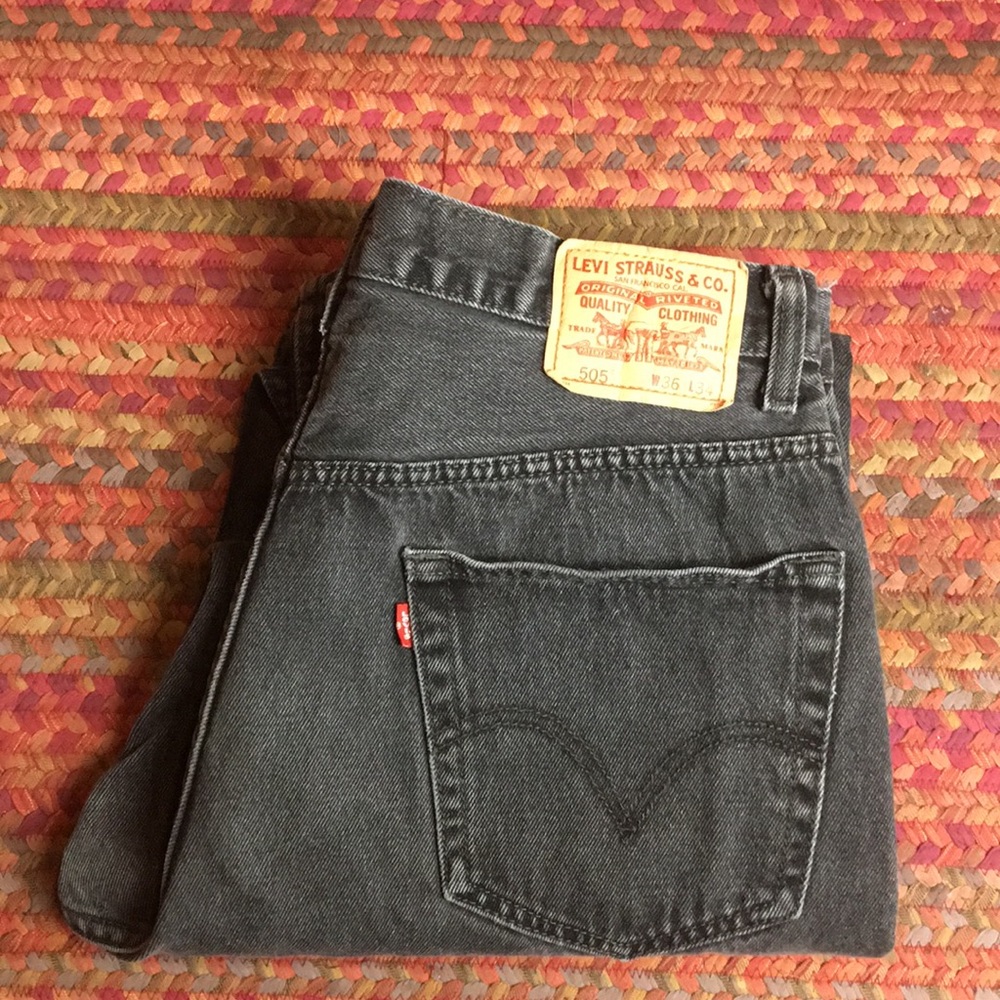 505 BLACK LEVIS BOYFRIEND JEANS